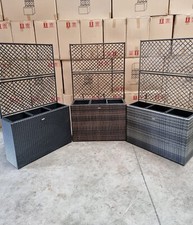 Polyrattan Blumenkübel mit