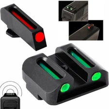 Tactical Fiber Optic Sights Front & Rear For GLOCK 17,19,22,23,26,27,33,38,39 US