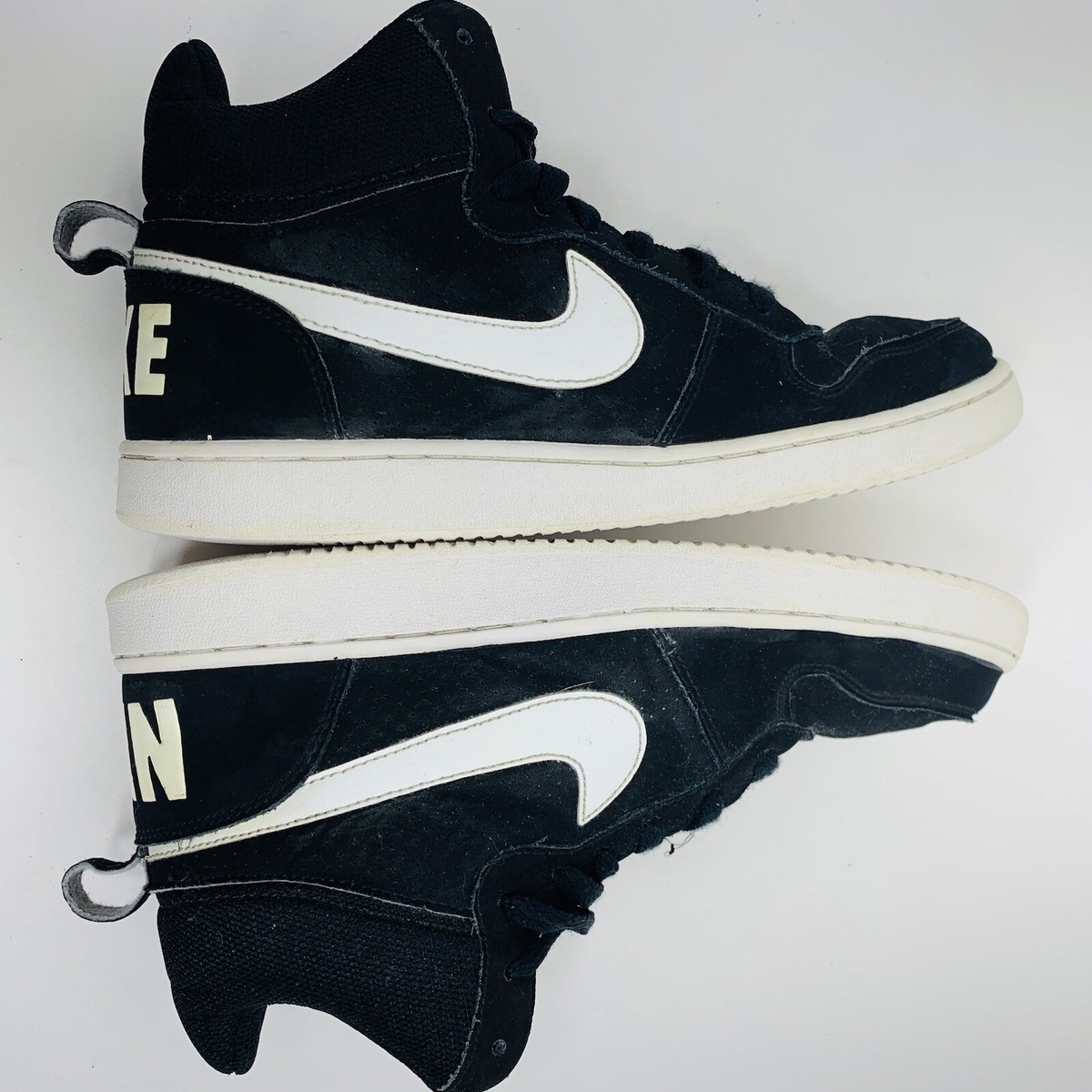 Nike Court Borough Mid Black White Basketball Shoes 838938 Nike Court Borough Mid Black White Basketball Shoes 838938