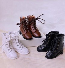 1/4 BJD Doll Combat Boots With Heels Lace-Up Shoes