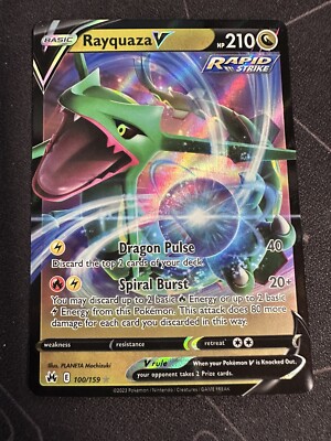 Pokémon TCG Rayquaza V Crown Zenith 100/159 Holo Ultra Rare