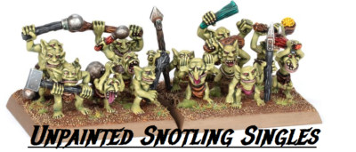 Warhammer Rotzmobs einzelne Metallfiguren alte Welt Rotzlinge Ork Goblins