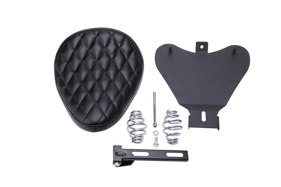 Para Harlay Bobber Chopper EE. UU. Motocicleta Solo Asientos Paleta + Kit de Soporte de Resorte de 3" Foto 3 de 4