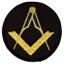 MASON MASONIC SQUARE & COMPASS EMBROIDERED PATCH