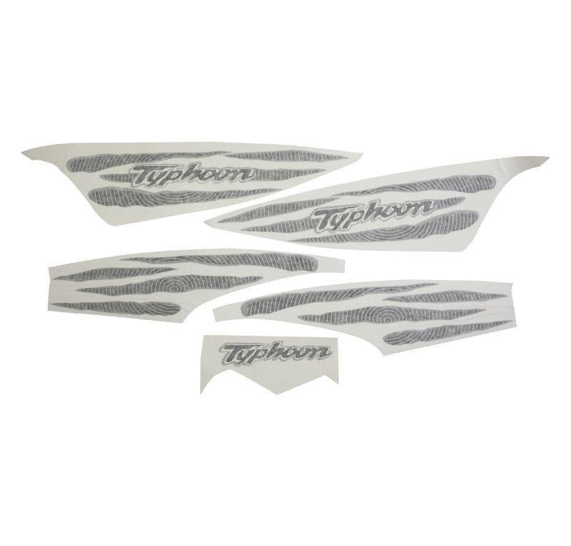Kit deco origine Piaggio Typhoon 50 pour scooter noir ou jaune de 2011 modele 657476