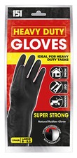 Heavy Duty DIY Garden Cotton Lined Natural Rubber Gloves Beaded Cuff Large Size