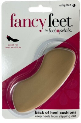 Foot Petals Fancy Feet Back of Heel Cushions Prevent Rubbing For Women Khaki 