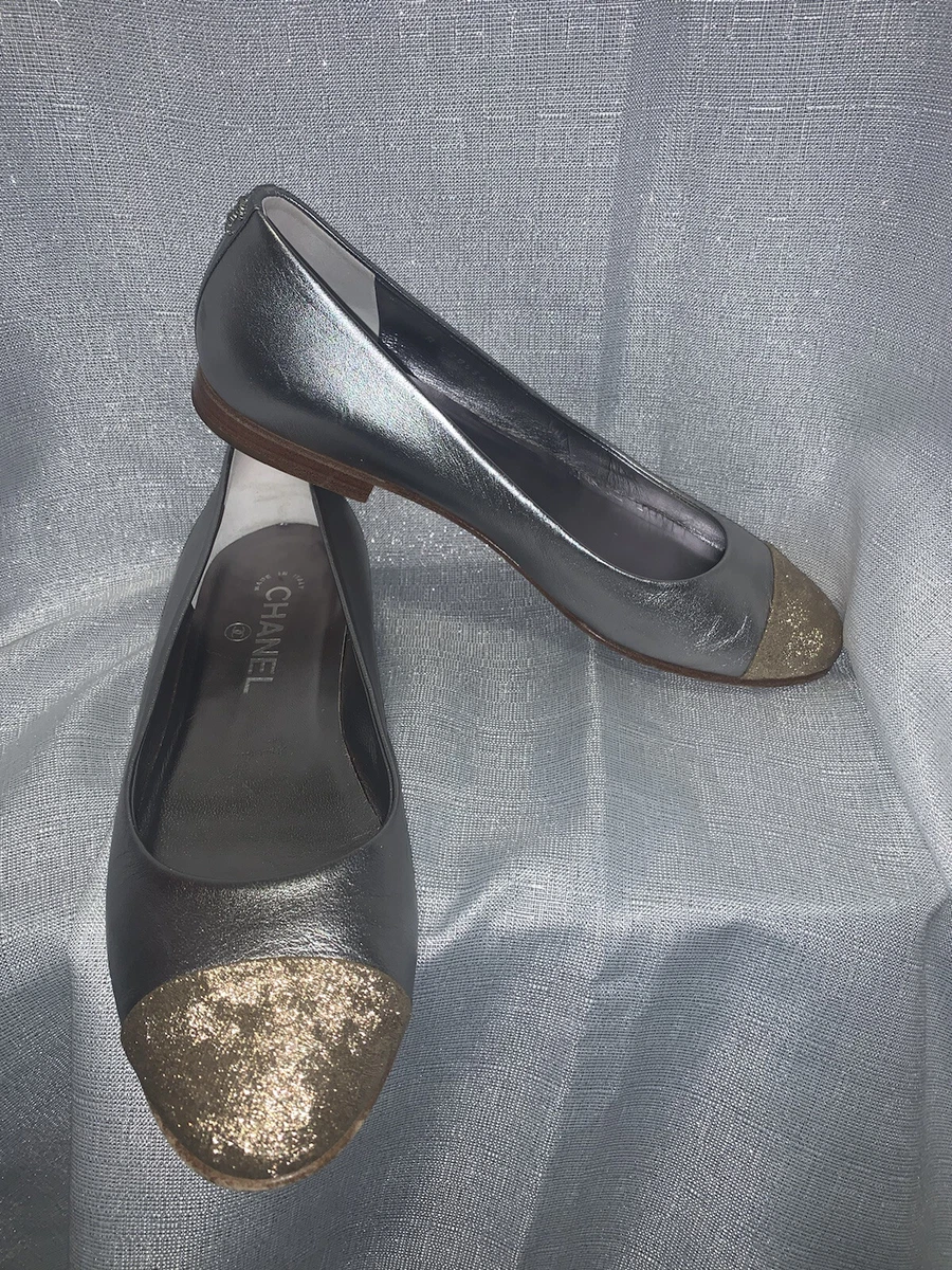 CHANEL Swarovski Crystals CC Classic 2 Tone Cap Ballerina Ballet