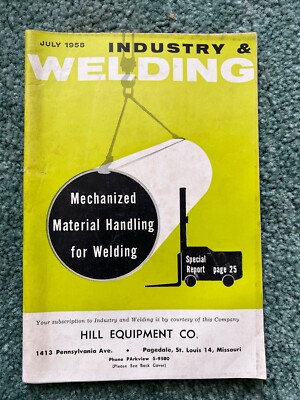 Industry and Welding Magazine 1958 July arc weld zirconium copper alloys