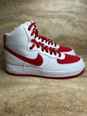NIKE AIR FORCE 1 High White University Red Men’s (shoes4) NIKE AIR FORCE 1 High White University Red Men main image 3