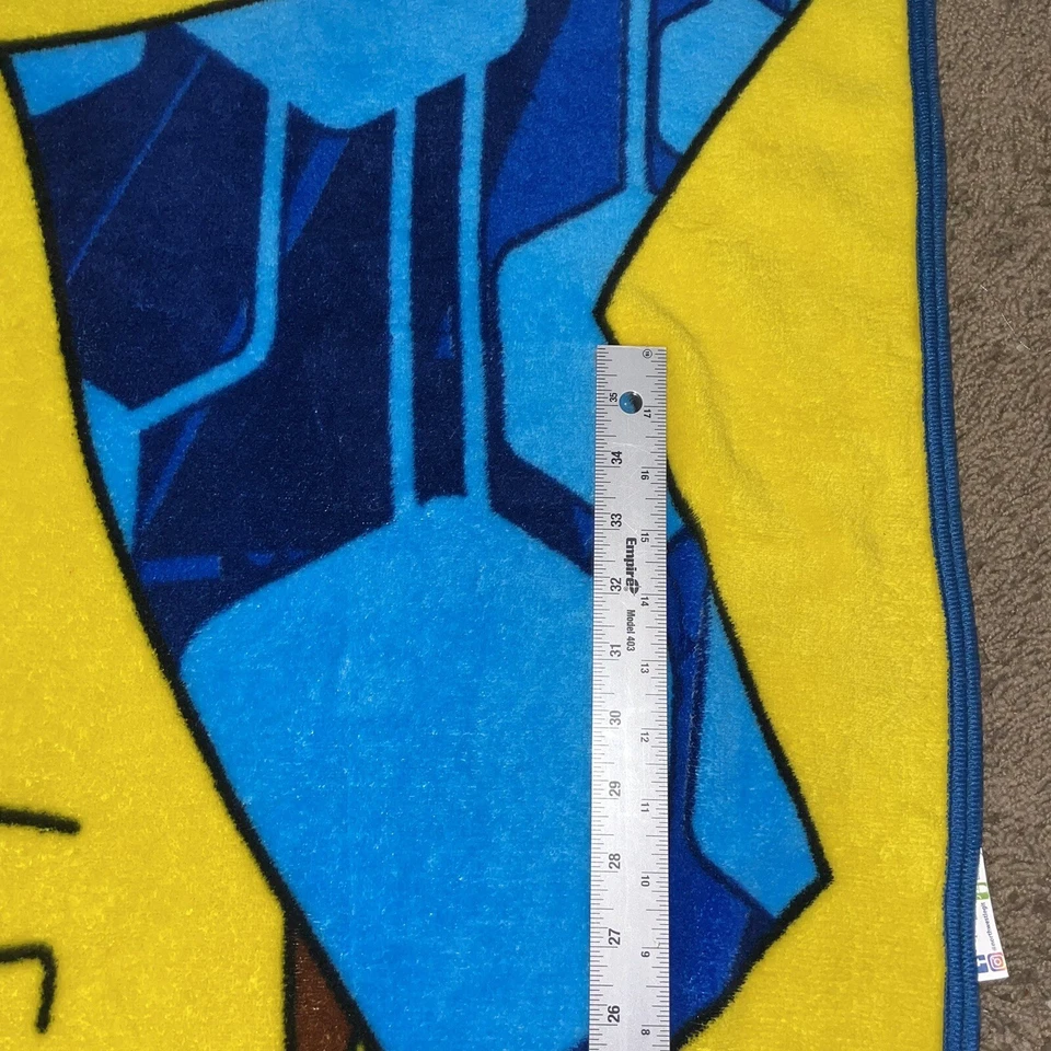 Vintage Pokemon Blanket Throw Northwest Compan Jumping Pikachu - Image 4 of 4