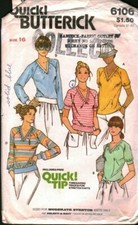 6106 Vintage Butterick SEWING Pattern Misses Loose Fitting T-Shirt Top Casual