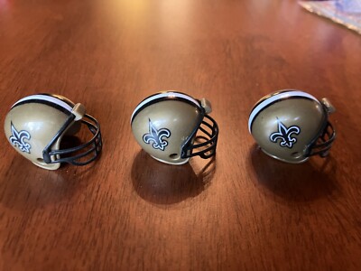 Vintage 3 New Orleans Saints NFL Mini Gumball Machine Football Helmets ...