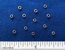 #TJR1(IR) TINY JUMPRINGS 1mm inside/2mm outside SILVER TONE Set-of-12 Jump Rings