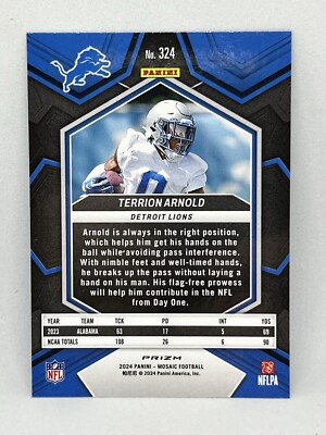 TERRION ARNOLD 2024 Mosaic #324 Color Match Reactive Blue Prizm | eBay