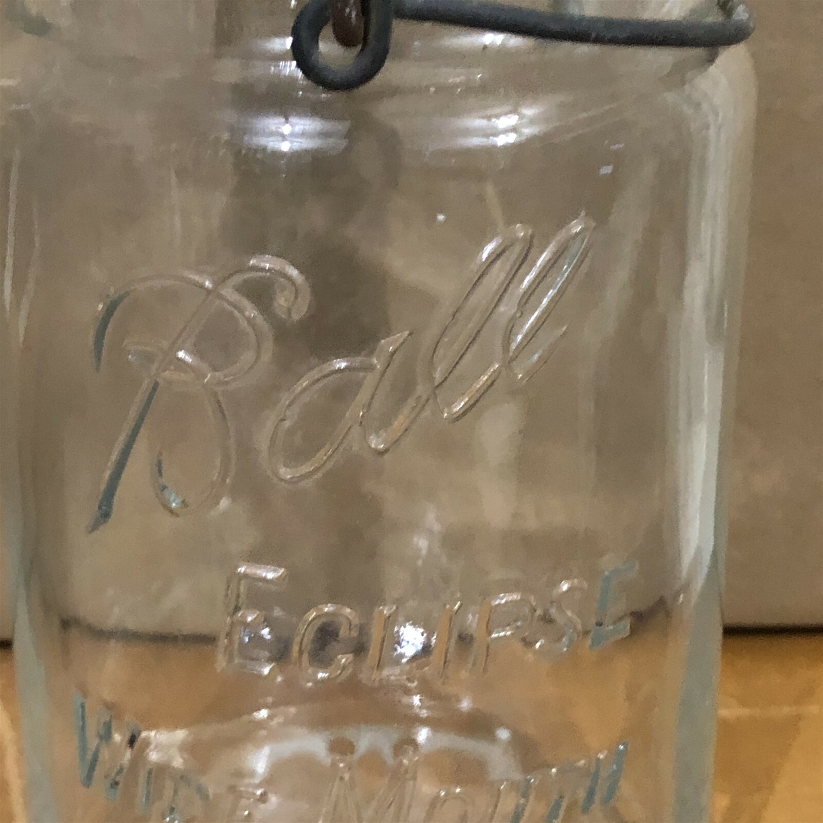 VINTAGE BALL ECLIPSE WIDE MOUTH CANNING JAR CLEAR eBay