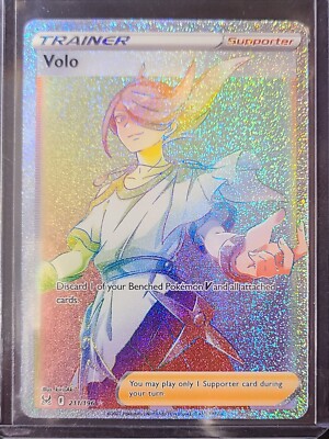 Volo Rainbow Secret Rare Full Art Pokemon TCG Lost Origin 211/196 NM | eBay