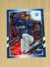 2021 Topps Chrome NPB prospects BLUE Refractor #60 Yuya Yanagi 36/150