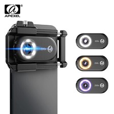 APEXEL New Upgrated 100X-200X Microscope Lens 3in 1Phone Camera Lens Kit Macro