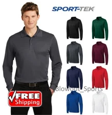 Sport-Tek ST657 Men's Long Sleeve Micropique Polo Performance Sport-Wick Dry Fit