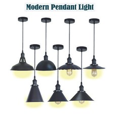 Vintage Industrial Retro Ceiling Pendant Light Metal Lampshade Loft Hanging Lamp