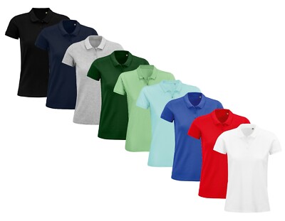 Sols Damen Damen Bio Cotton Kurzarm Polohemd