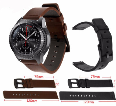 22MM For Movado Bold 3600261 Quick Release Retro Genuine Leather Watch Band