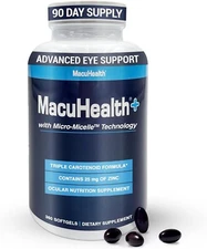 MacuHealth Plus+ DIRECT Eye Vitamin Macular Degeneration Health Supplement AMD