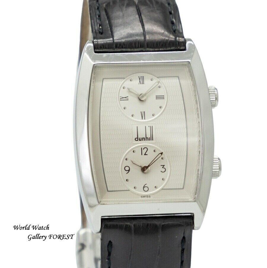 Dunhill Dual Time Quartz SS Leather Silver Dial Men's Watch Dunhill Dual Time Quartz SS Leather Silver Dial Men's Watch