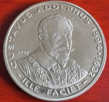 Schwedische 5Ecu Fehlpr&auml;gung K&ouml;nig Gustavus Adolphus Das Schiff Steht Kopf