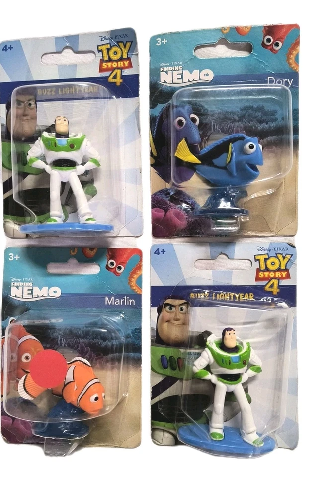 4 件套迪士尼皮克斯玩具总动员巴斯光年寻找尼莫·多莉,马林玩偶 — 第 2/4 张图片