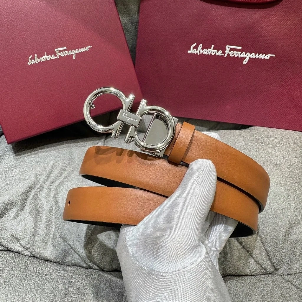 Salvatore Ferragamo Women Gancini Reversible Leather Belt