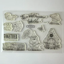 My Acrylix Decorative Stamps C1470 Gnome Garden Set