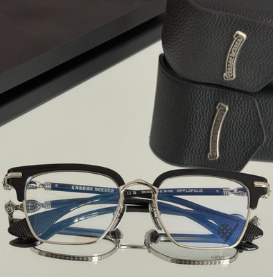 Eyewear Chrome Hearts Nipplopolis Silvery Clear AR Square HQ UV400 53-19-148mm