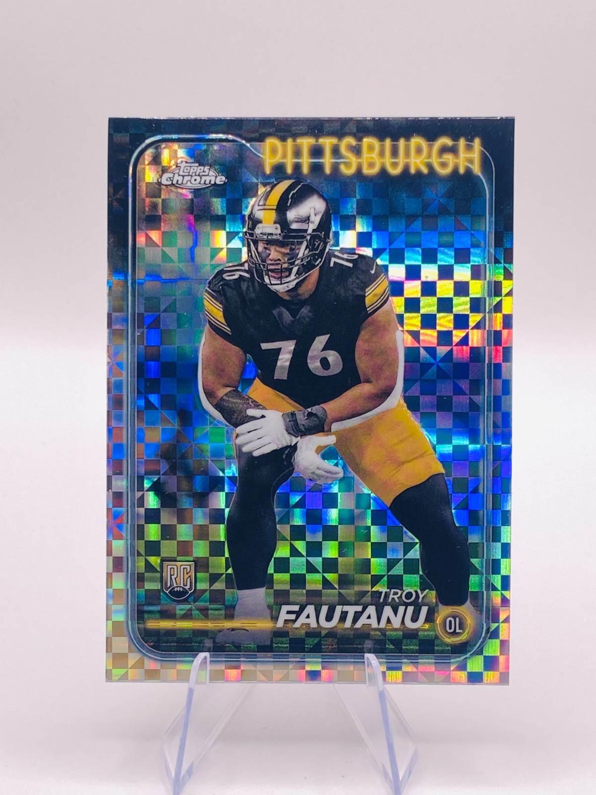 Troy Fautanu Topps Chrome #295 X-Fractor