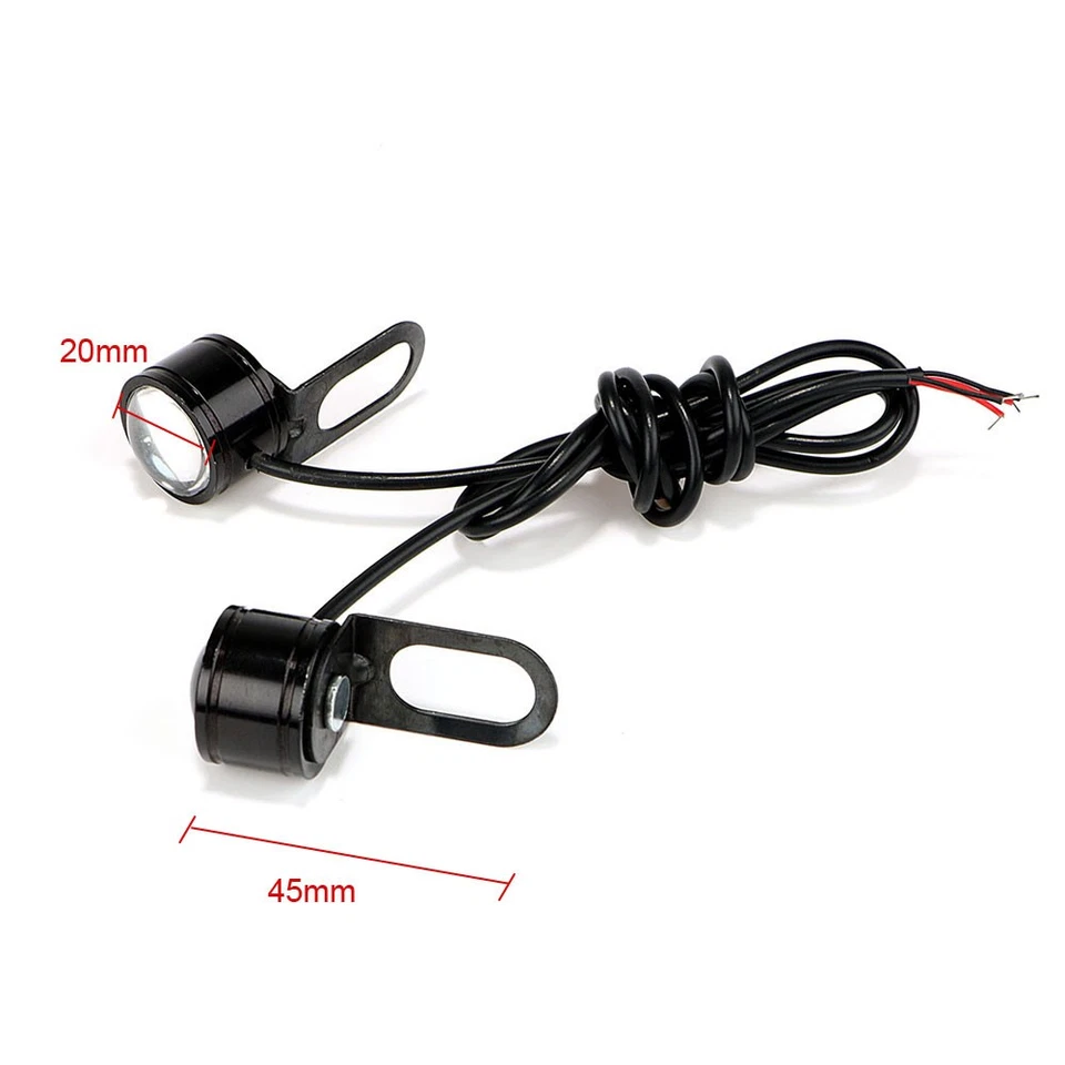 2x/Juego Piezas Moto Luz LED Cabeza Luces Antiniebla Conducción Accesorios Impermeables Foto 3 de 4