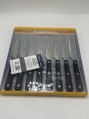 J A Henckels 8 Piece Eversharp Steak Knife Set Knives Stainless Steel Serrated