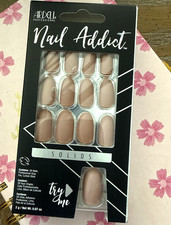 New Ardell Professional Nail Addict False Nails NUDE 28ct Nails & Glue