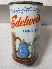 Edelweiss Cherry-berry  flat top beer can  , Chicago Il EMPTY
