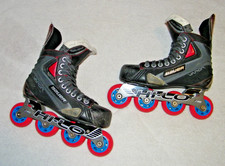 BAUER VAPOR X40R INLINE SKATES ROLLERBLADES SIZE 3R SKATE-4 SHOE,NEW WHEELS,NICE