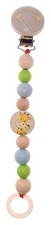 Pacifier Chain With Giraffe Motif And Colorful Natural Beads LxHxW 3x21x2 Cm NEW
