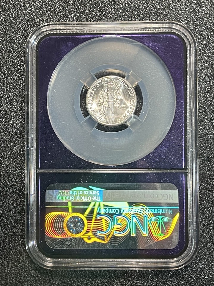 1945-D Mercury Silver Dime NGC MS 63 FB Purple Trader Bea Core | eBay