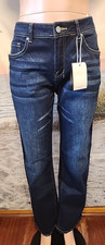 NWT - Flamingals Women's 80292 Dark Blue Jeans Size EXTRA Large, INSEAM 32