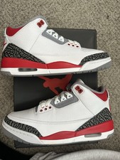 Air Jordan 3 Retro Fire Red 2022 Black White Cement Grey - Size 8 Crisp