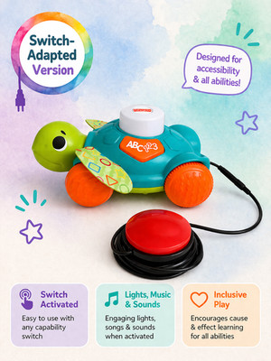 Fisher-Price Linkimals Sit-to-Crawl Sea Turtle, Light-up Musical Crawling Toy 