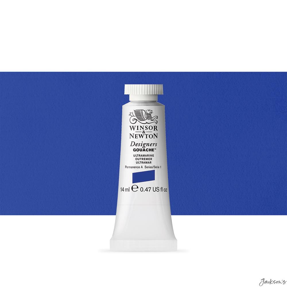 Winsor & Newton Designers Gouache Paint Tube 14ml Ultramarine Artist Colour