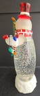 VINTAGE 10 1/2" NORTHLIGHT LED LIGHTED SNOW CHRISTMAS WHITE SNOWMAN TABLETOP — photo 5