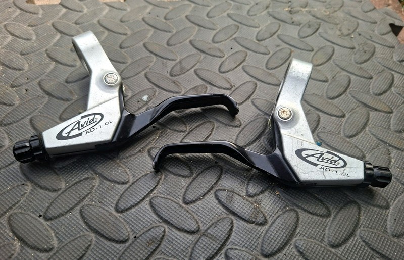 Retro Avid AD-1.0L Brake Levers Pair Alloy Linear Pull V-Brake silver black (a5)