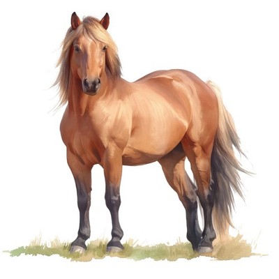 4x Sticker Horse Watercolour Car Sticker 9x9cm Watercolour Pony Riding Set