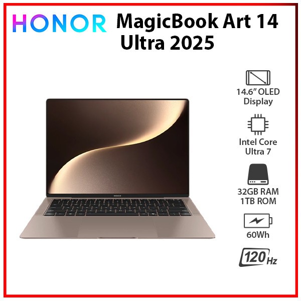 Honor MagicBook Art 14 2025 BROWN Ultra 7 32GB RAM 1TB SSD Windows